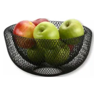 Fruit bowl KESPER DE7690865 24.5 cm black metal