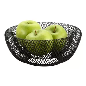 Fruit bowl KESPER DE7690866 metal 20.5 cm, black