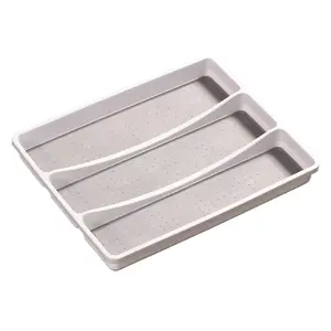 Kitchen utensil tray KESPER 40.5×32.5×4.5 cm, grey, polypropylene (PP)