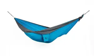 Paklājs (hammock) Titanum Ticket To The Moon Original Aqua/Dark Grey — vienvietīgs neilona ceļojumu šūpulis