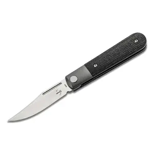 Folding BOKER PLUS Modern Barlow Knife 01BO932 — Stainless Steel Handle, Compact Pocket Knife