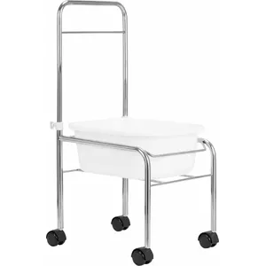 Pedicure Foot Bath on Wheels Activeshop 126249 — chrome finish