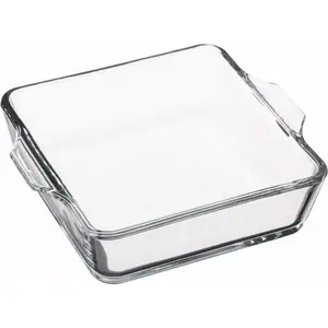 Glass Serving Platter Secret de Gourmet 15 x 15 cm transparent
