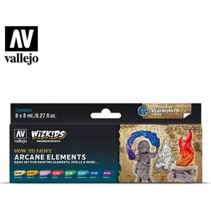 Akrila krāsu komplekts VALLEJO 80.258 — 8×8 ml šķidras akrila krāsas, daudzkrāsains