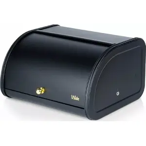 Хлебница Vilde металлическая контейнер для хлеба черный 30 x 26,5 x 17,5 см
