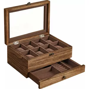 Storage organizer Songmics JOW008K01 2-tier wooden construction with 8 compartments