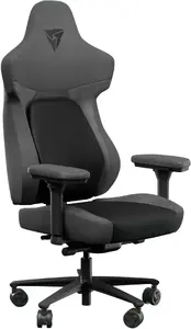 Spēļu krēsls Thunder X3 TEGC-2068101.11 — režģa apdare, ergonomisks dizains, melns