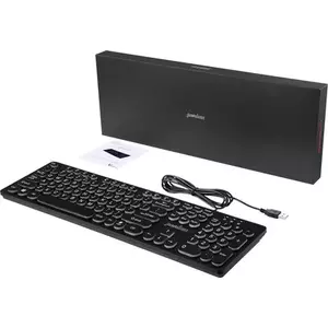 Проводная клавиатура Perixx PERIBOARD-317 Немецкая QWERTZ черная с подсветкой, USB