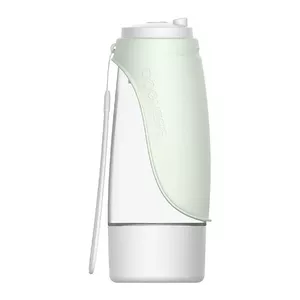 Dogness D10 438ml ceļojuma pudele + bļoda 2-in-1 (gaiši zaļa)