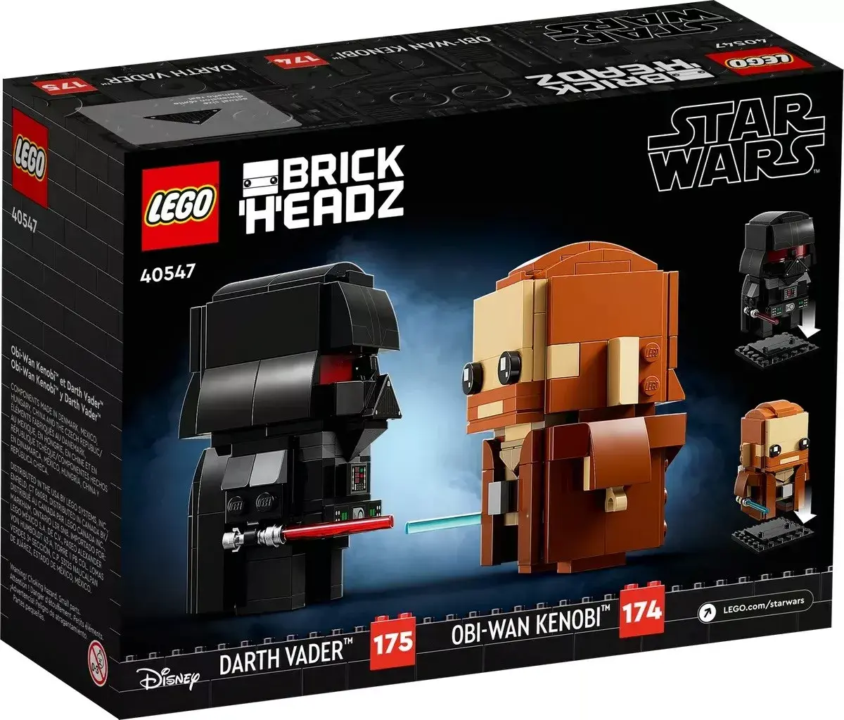 LEGO BrickHeadz Obi-Wan Kenobi un Darth Vader 40547 Photo 2