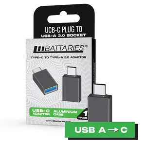 Adapteris USB-C uz USB-A Liibattaries LII-USB/USBC 3.0 - USB-C kontakts uz USB-A ligzdu, USB 3.0 datu pārraide