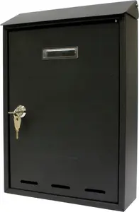 Pasta kastīte Metalplus 3140/1 Melna — sienai stiprināma, tērauda