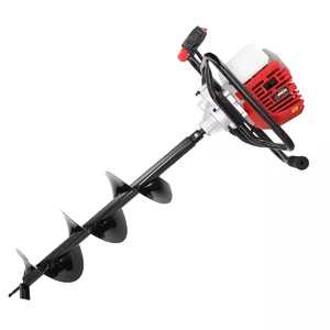 Power earth auger Dedra DED8809 — handheld petrol/electric post hole digger (1 pc)