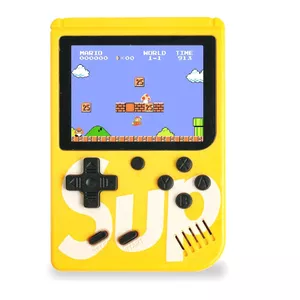 GameBox R1 8bit Portatīvais Retro Spēļu Konsole ar 400 spēlēm 3'' LCD ar TV RCA kabeli Dzeltenā krāsā