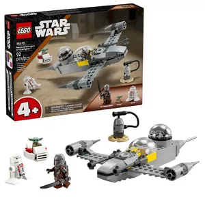 LEGO Star Wars set 75410 N-1 Starfighter model with 92 pieces, minifigures Mando and Grogu