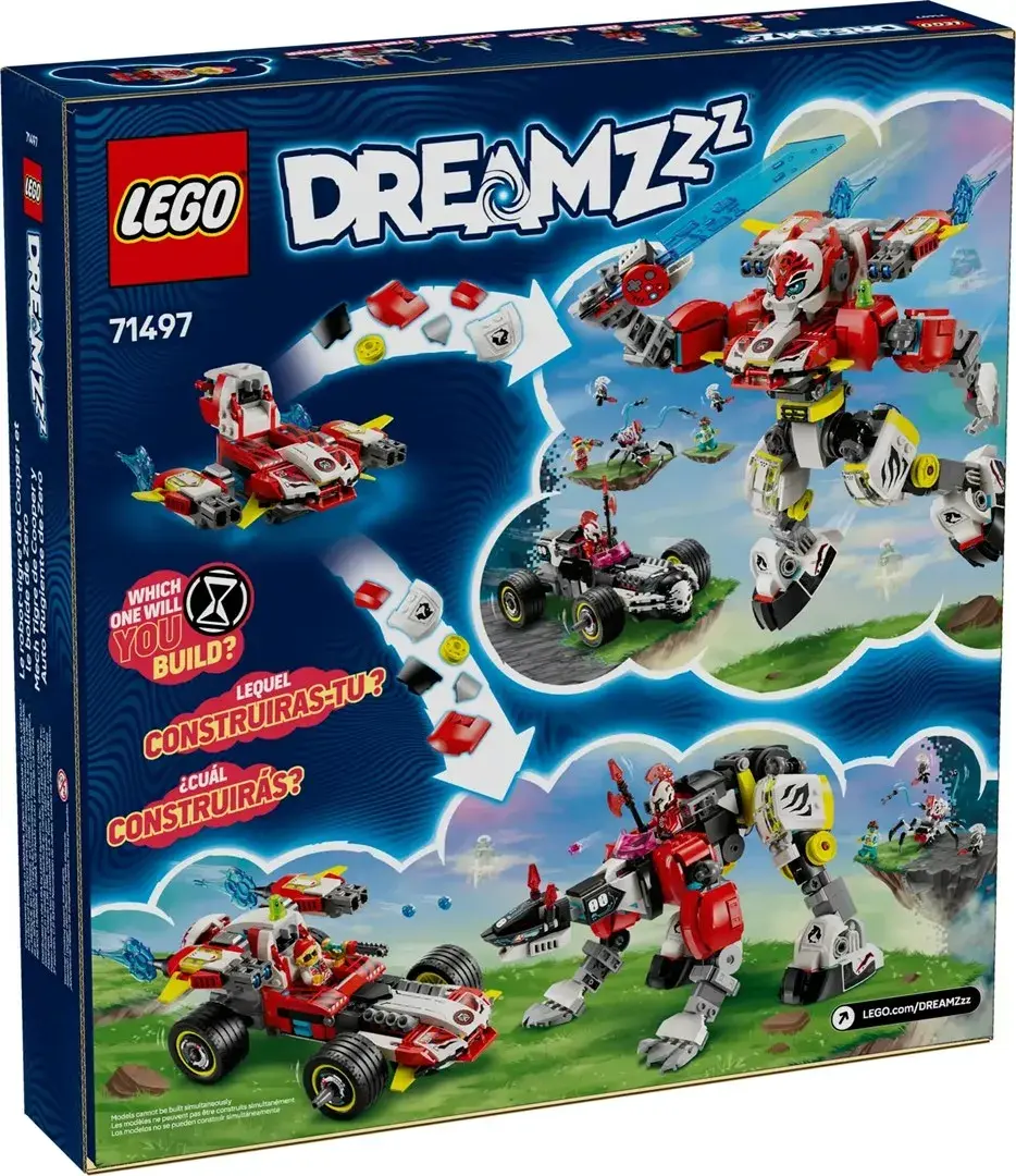 LEGO set 71497 Tiger Mech and Hot Rod Car Photo 2