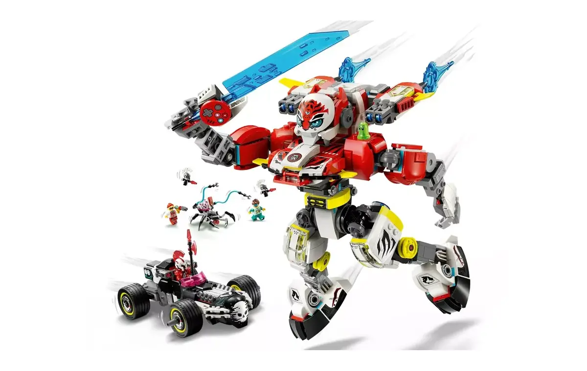 LEGO set 71497 Tiger Mech and Hot Rod Car Photo 5