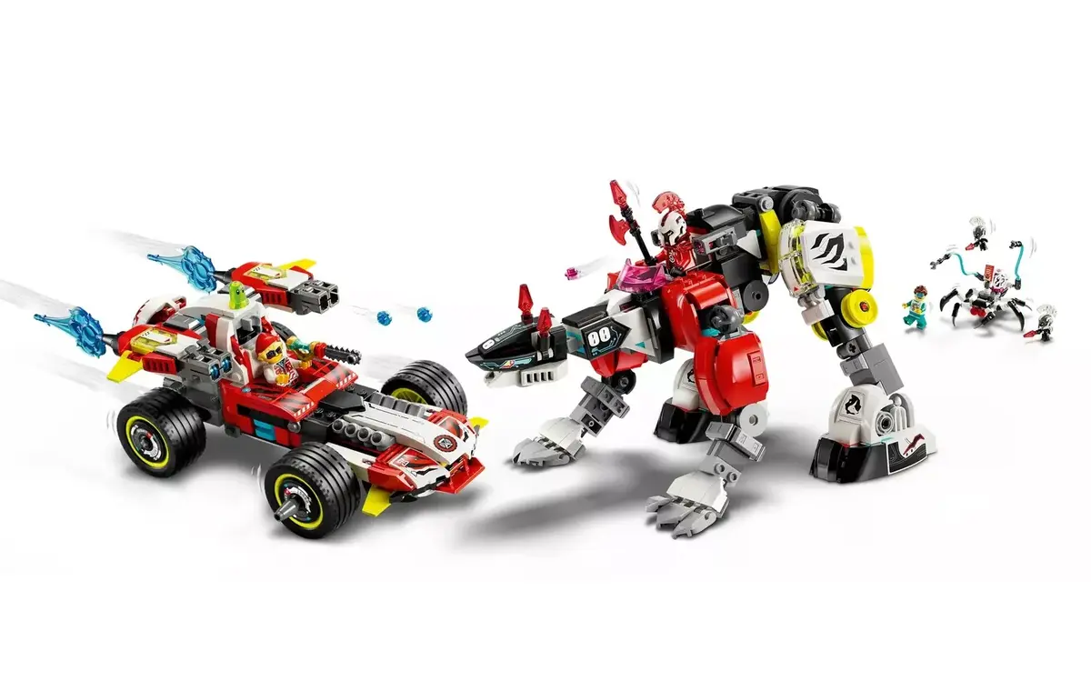 LEGO set 71497 Tiger Mech and Hot Rod Car Photo 6