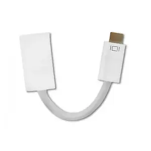 Видеоадаптер QOLTEC 50519 — Mini‑DVI на HDMI, 0.15 м, белый
