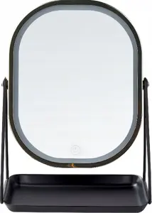 Cosmetic mirror Beliani DORDOGNE — tabletop/vanity mirror, gold finish