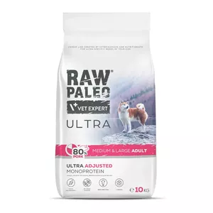 Сухой корм для собак VETEXPERT RAW PALEO Ultra Pork Medium & Large Adult 10 кг, 31% белка, 17.5% жира