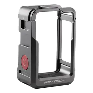 Camera cage PGYTECH P-58A-010 for action cameras — dimensions 81.4×33.8×54.5 mm, black