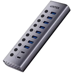 USB hub Unitek H1315B01-EU — 10-port 5Gbps with individual port switches