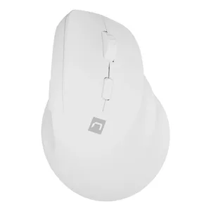 Bezvadu vertikālā ergonomiskā pele NATEC Crake 2 RF + Bluetooth, labroču, 2400 DPI, 6 pogas, balta