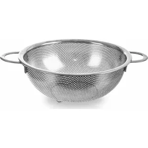 Colander ORION BX12006 stainless steel — kitchen strainer, metal perforated bowl