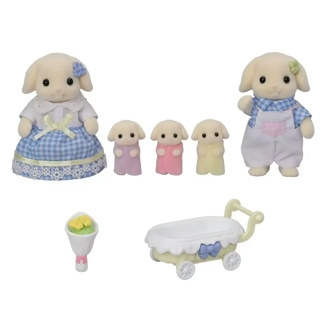Epoch Sylvanian Families Flora Rabbit Family Photo 7
