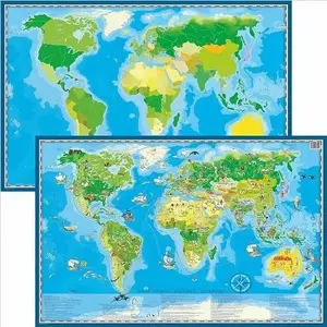 Desk Mat Artglob — 'World of the Young Explorer' educational illustrated surface protector