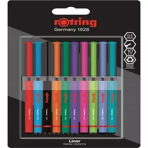 Parker ballpoint pen CIENKOPIS 10KOL 0.4 Rot B/C — Parker 0.4 mm ballpoint, red, pack of 10