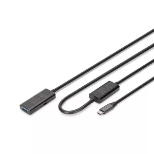 Digitus DA-73111 USB kabelis USB 3.2 Gen 1 (3.1 Gen 1) 10 m USB C USB A Melns