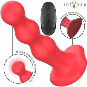 Vibrator INTENSE Silicone Red Remote Control