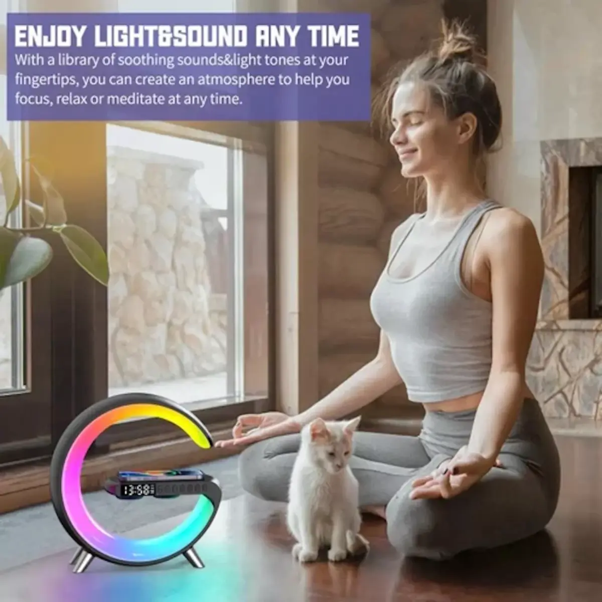 Настольная беспроводная зарядка-будильник E-LIGHT Elight G1 Photo 3