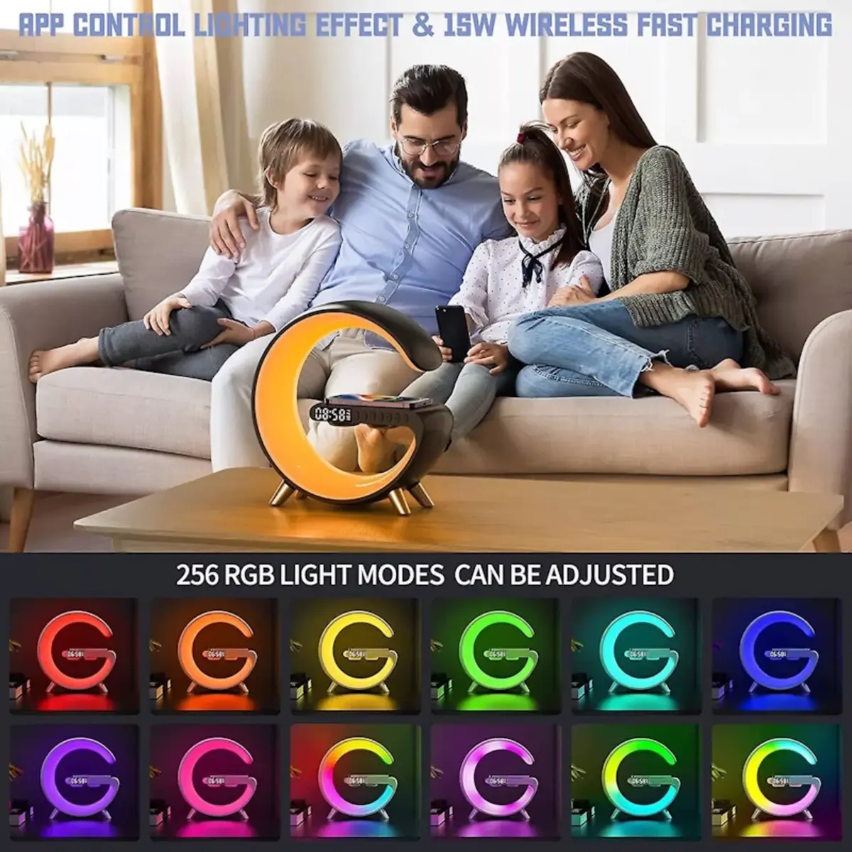 Настольная беспроводная зарядка-будильник E-LIGHT Elight G1 Photo 6