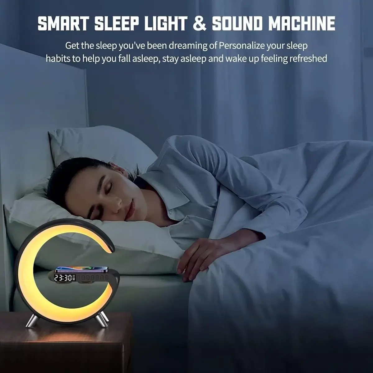 Настольная беспроводная зарядка-будильник E-LIGHT Elight G1 Photo 13