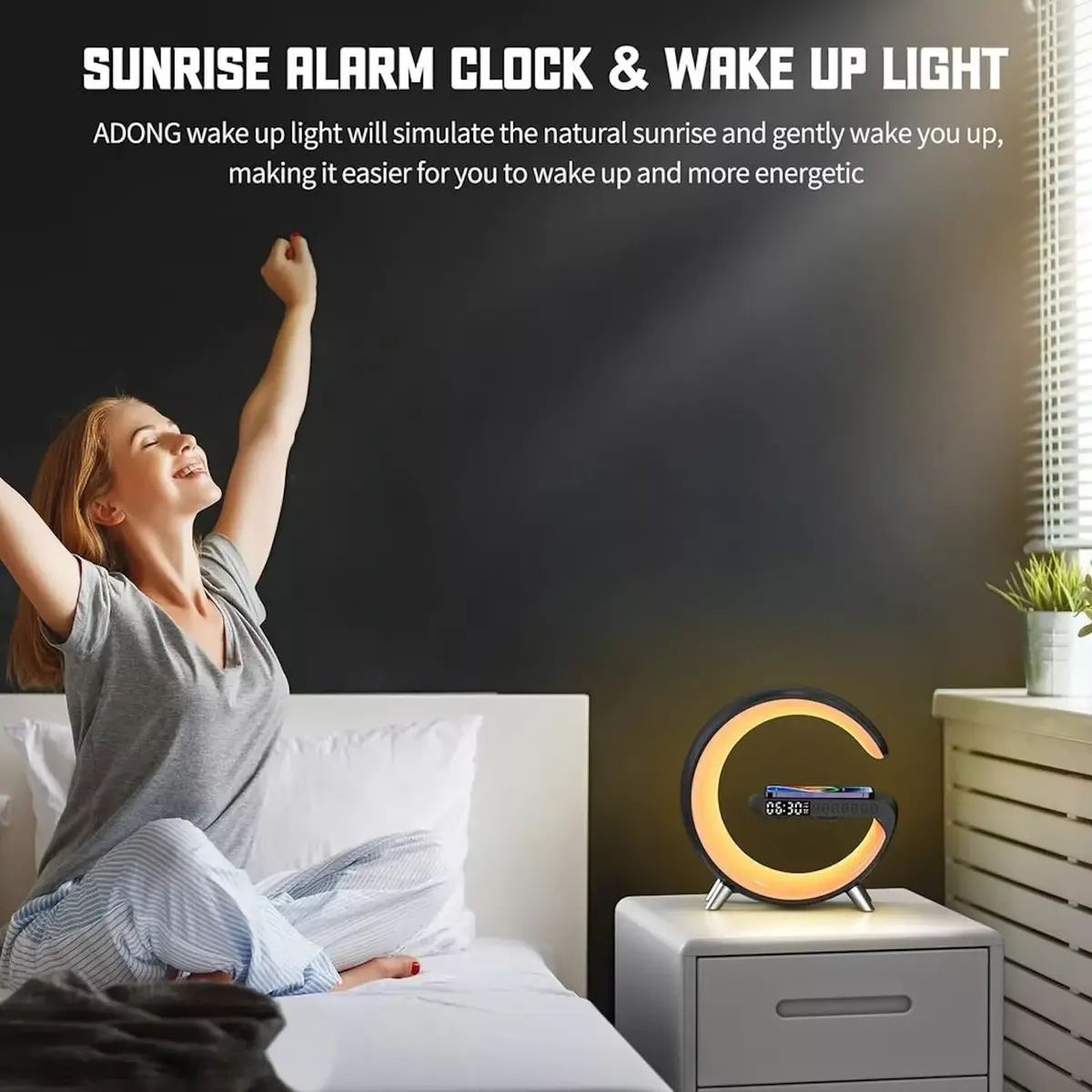 Настольная беспроводная зарядка-будильник E-LIGHT Elight G1 Photo 14