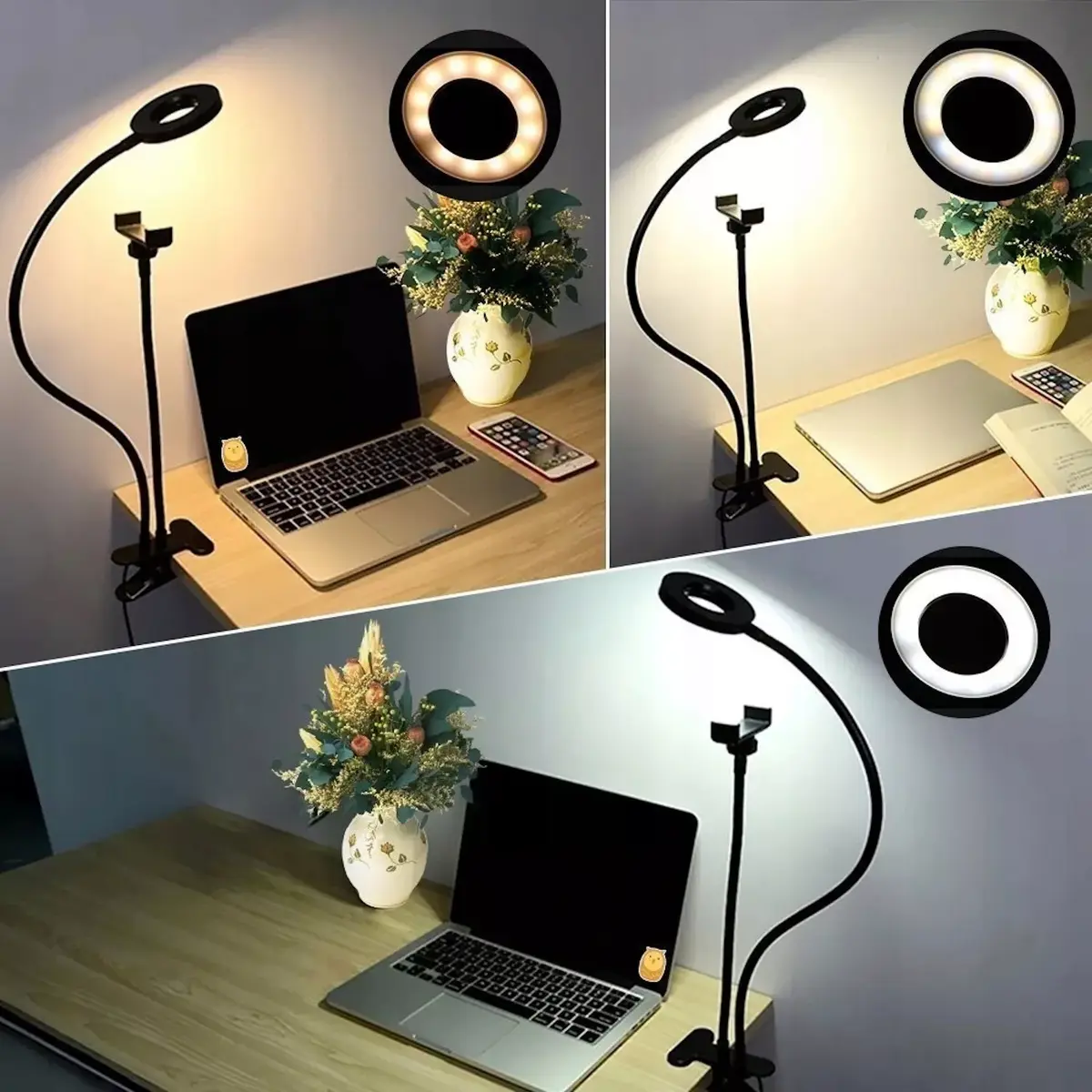 E-LIGHT TF настольный кольцевой свет 11 см с держателем Photo 13