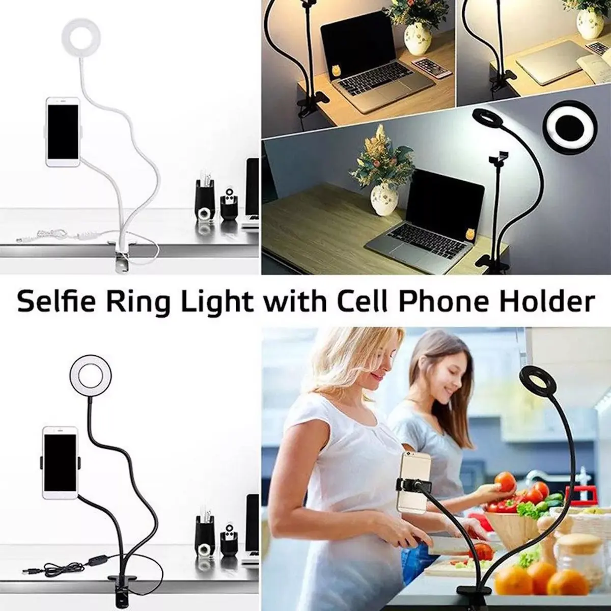 E-LIGHT TF настольный кольцевой свет 11 см с держателем Photo 14