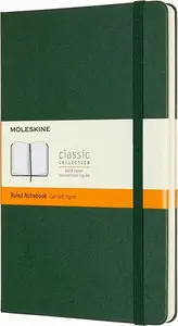 Notebook Moleskine Classic hardcover, 240 sheets, lined, 70 g/m², green