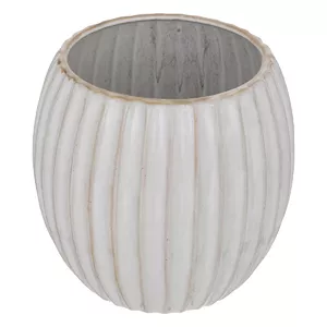 Atmosphera 196664 Decorative Flowerpot, 19 cm, Grey