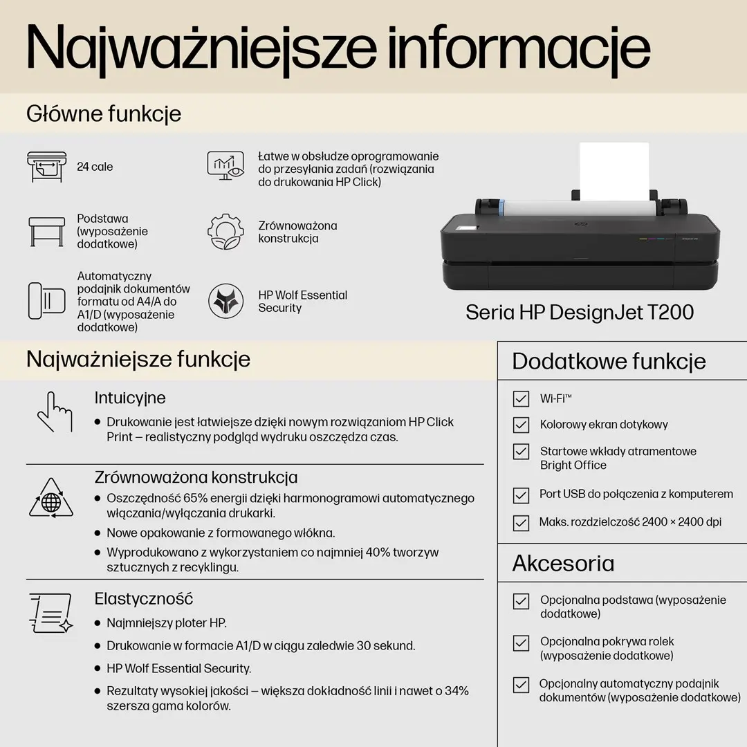 HP Designjet T250 24-in Printer 2025 Edition Photo 3