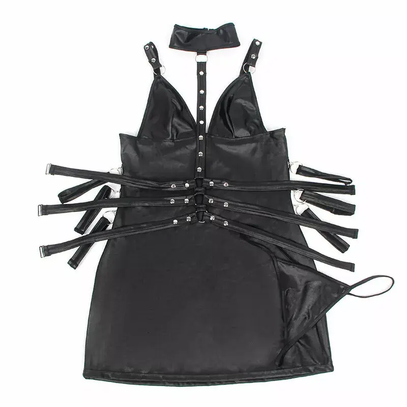 Бондажное боди SUBBLIME 954413 кожа черный L/XL Photo 5