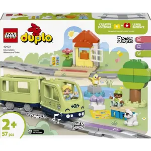 Игровой поезд LEGO DUPLO Interactive Adventure Railway 10427, 57 деталей, 2 минифигуры, для детей от 2 лет