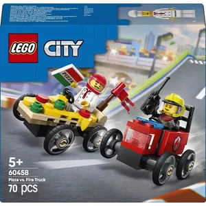 ROTAĻLIETU KONSTRUKTORS LEGO UGUNSDZĒSĒJU AUTO SACĪKŠU 60458