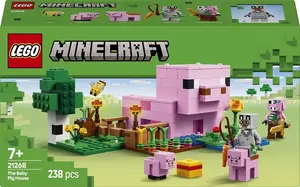 Набор LEGO Minecraft The Baby Pig House 21268 — 238 деталей, 2 фигурки, возраст 7+