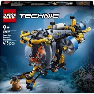 LEGO Technic Deep Sea Explorer Submarine 42201 — Technic underwater exploration model, 413 pcs, 250×150×150 mm