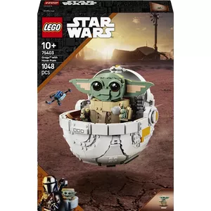 LEGO Star Wars Grogu in his Repulsor Cradle display model 75403 — 1048 pieces, 160×180×190 mm