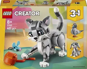 LEGO Creator 3-в-1 собираемая серая модель кота 31163 — 407 деталей, 8+
